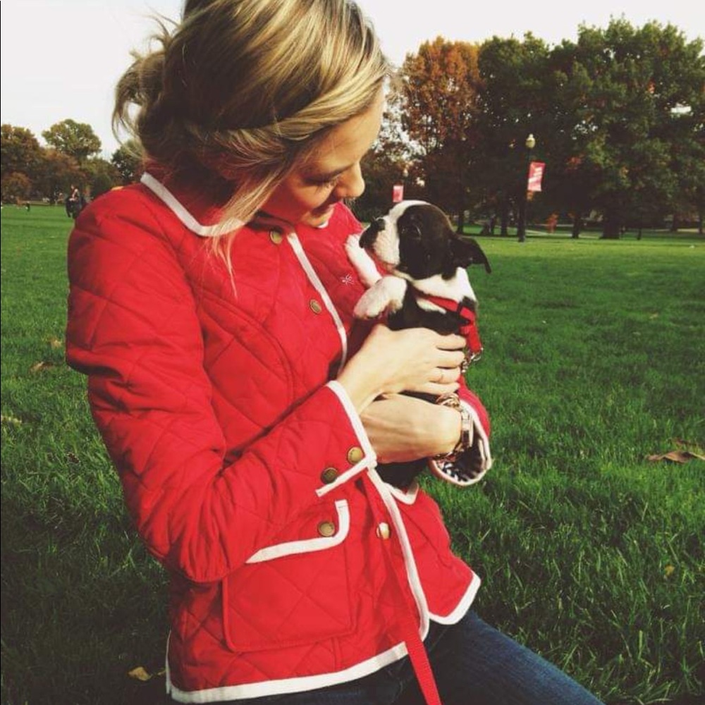 Tommy Hilfiger Red & White Quilted Jacket